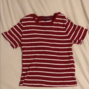 Brandy Melville Red & White Striped Shirt
